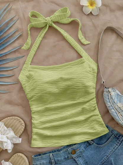 Summer New Vintage Off-The-Shoulder Neckline Undergarment with Bra Top, Sleeveless Short Style, Slimming Blazer for Ladies