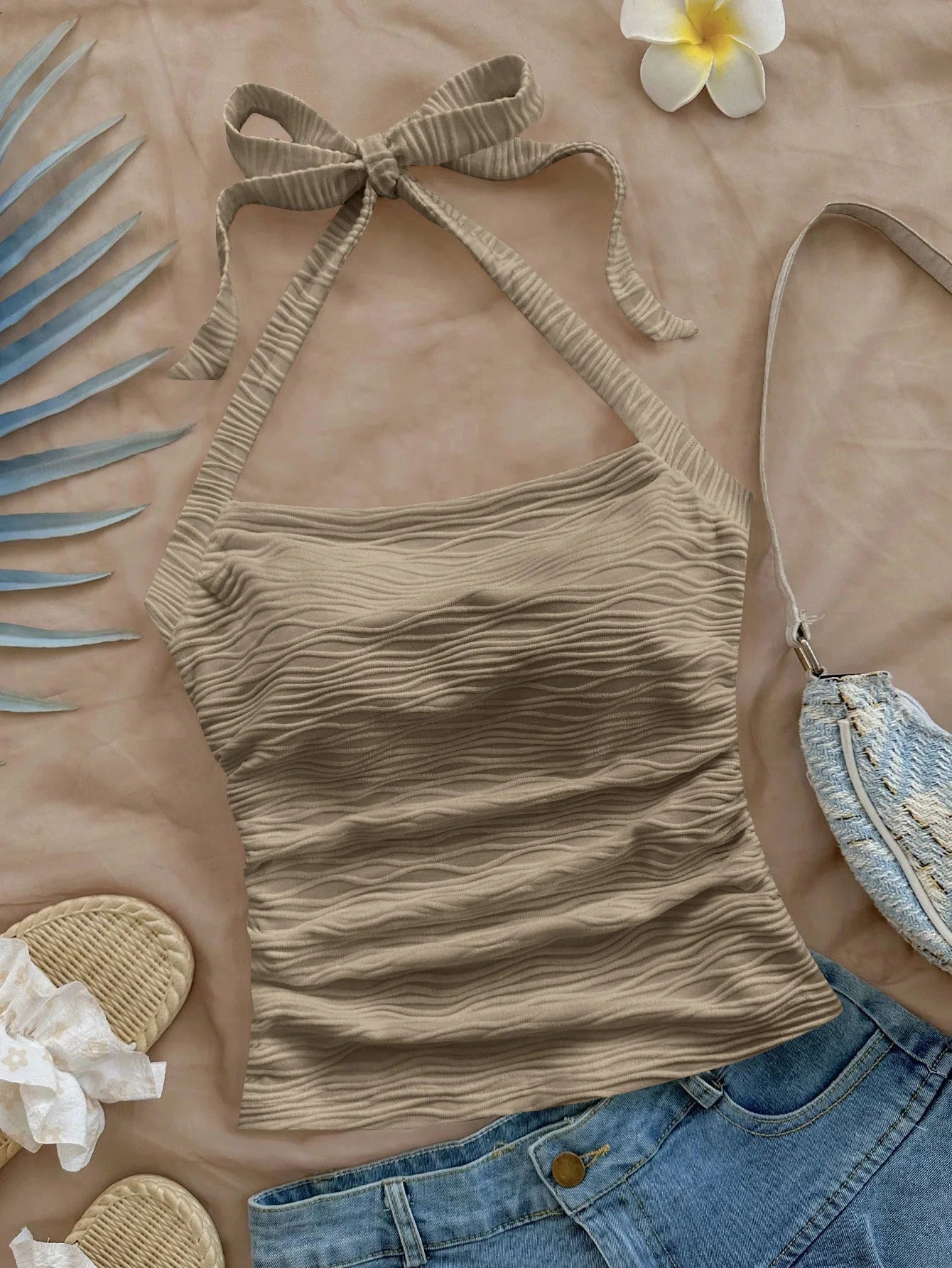 Summer New Vintage Off-The-Shoulder Neckline Undergarment with Bra Top, Sleeveless Short Style, Slimming Blazer for Ladies